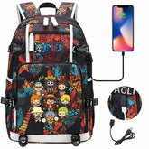 One Piece Travel Backpack One Piece SchoolBag with USB Charging Port